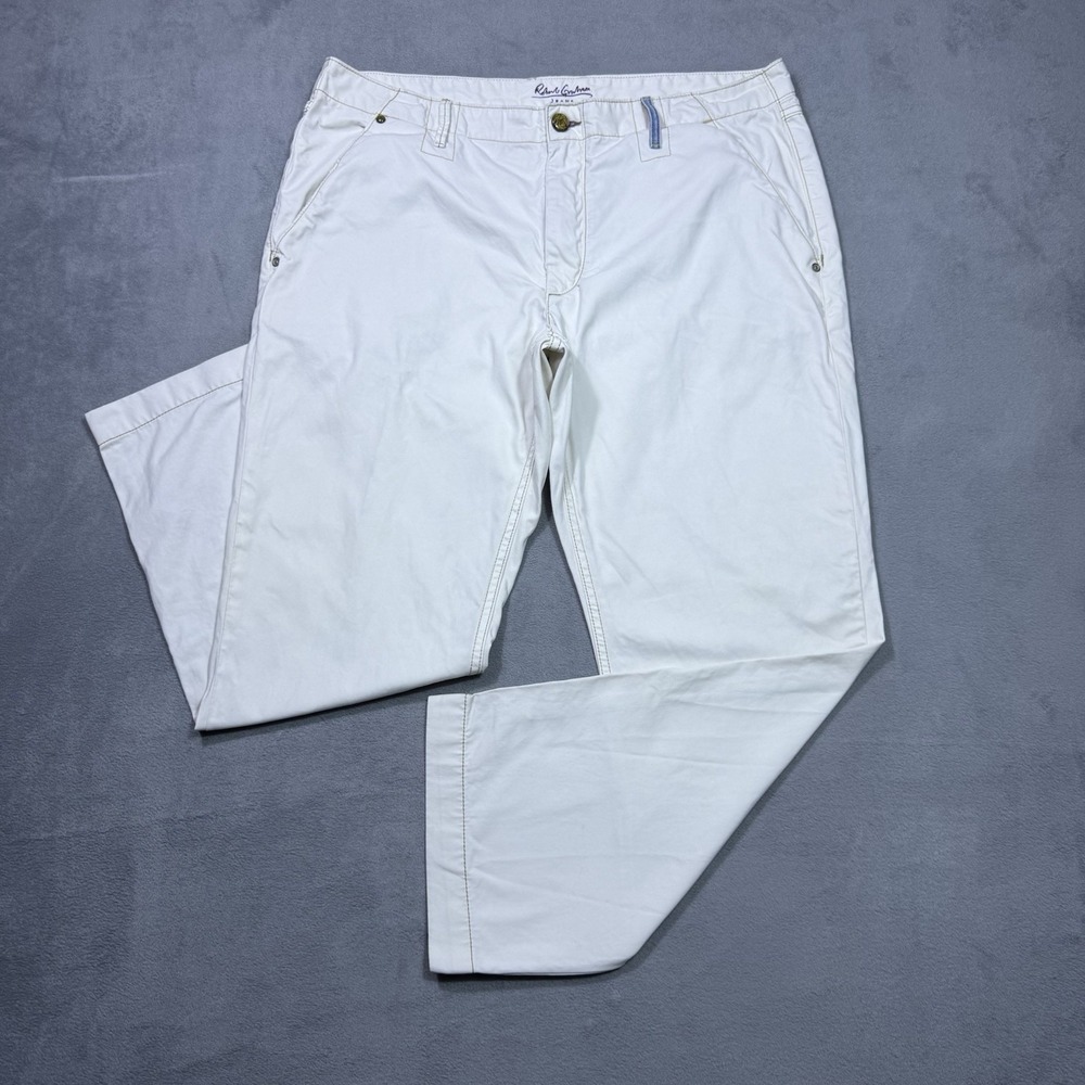 Robert Graham Jeans Mens 38x29 Classic Yates White Straight Quiet Luxury Dadcore